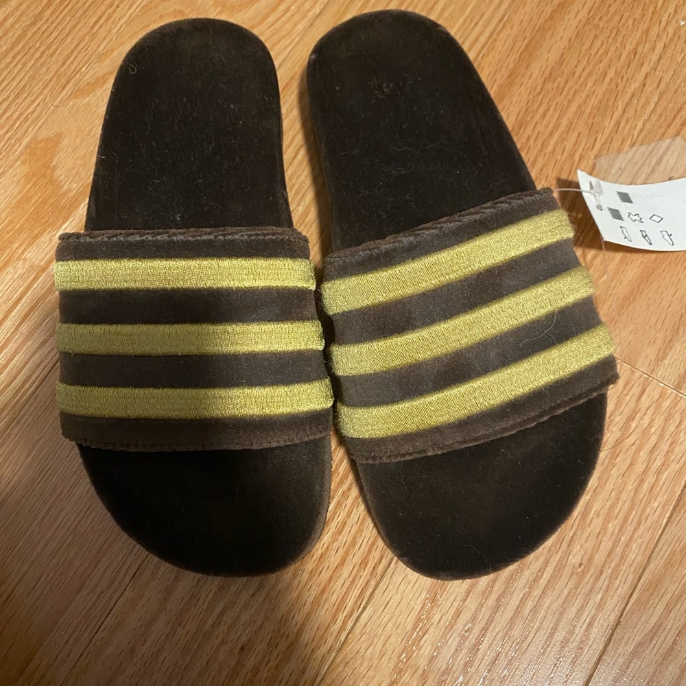Striped Brown and Yellow Slides